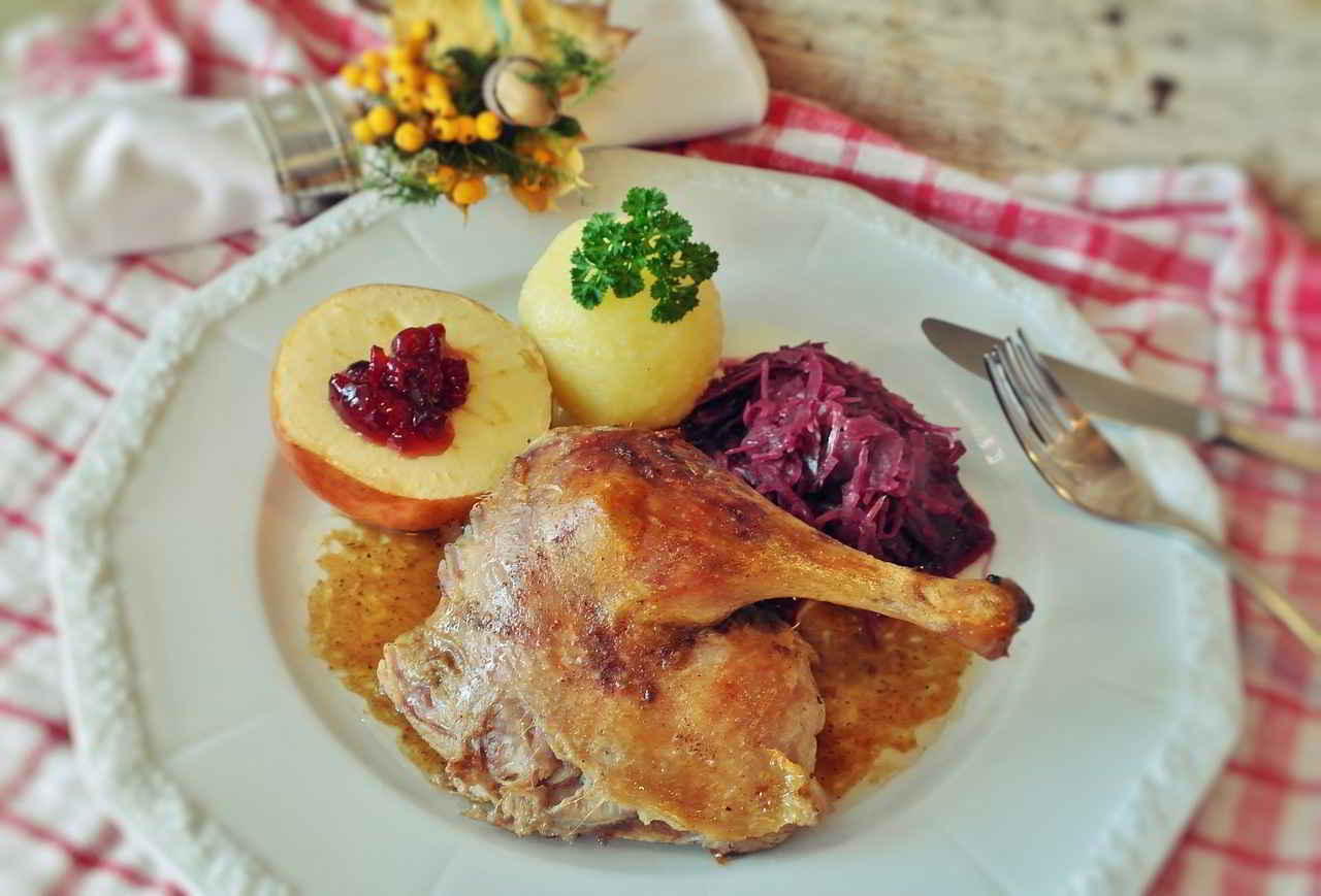 Recette Canard farci aux marrons et aux fruits secs