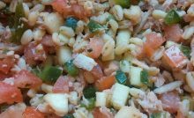 Recette Salade de blé aux légumes et au thon