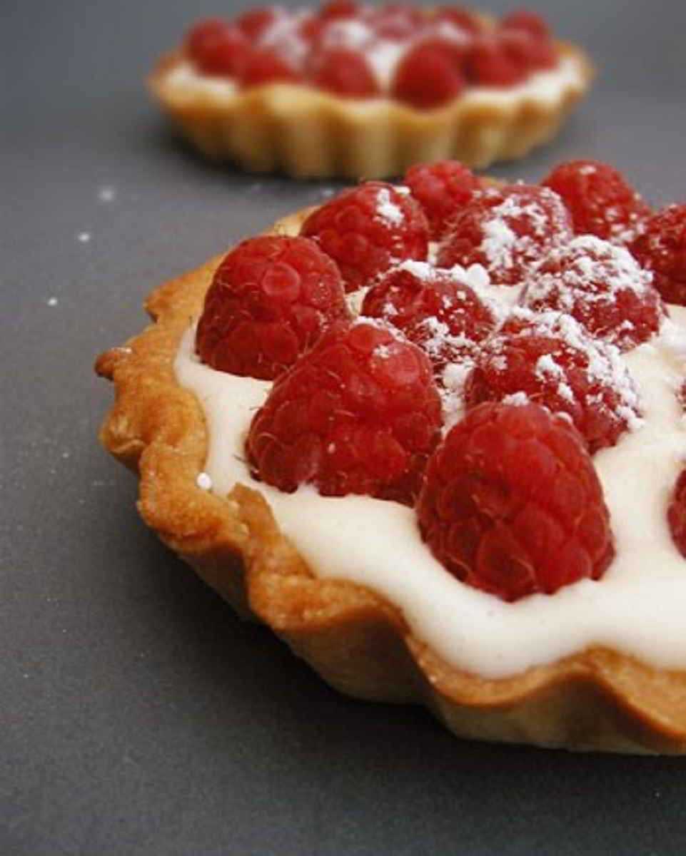Recette Tarte aux framboises à la mousse de chocolat blanc
