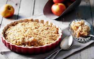 Recette Crumble pommes reinettes au miel et romarin