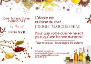 Ouverture cours de cuisine Paris XVII