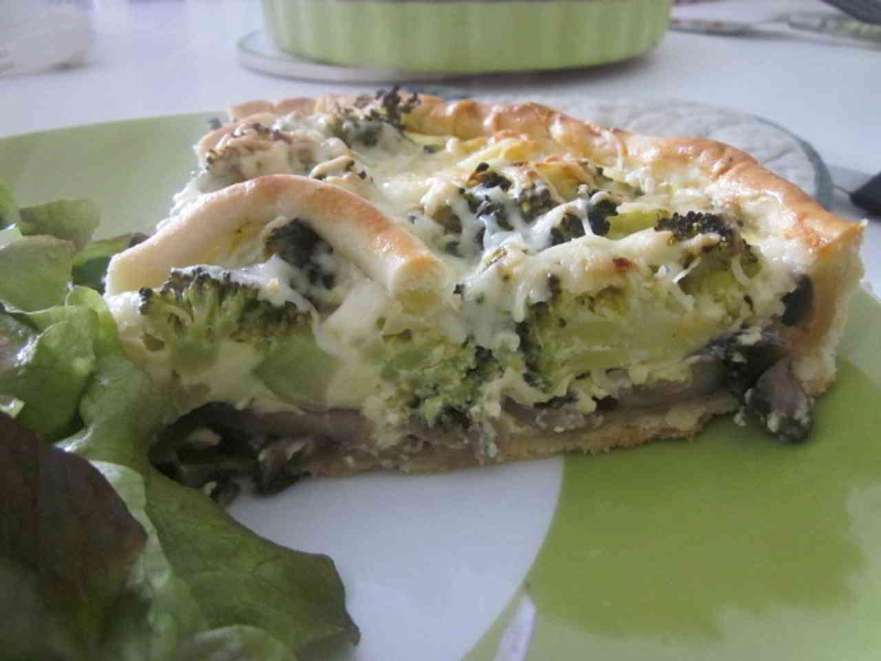 Recette Quiche aux champignons, brocolis et chèvre