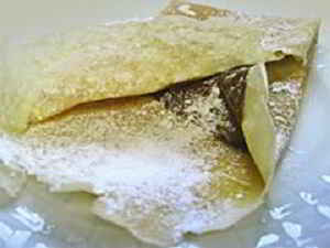 Crêpes en pliage enveloppe