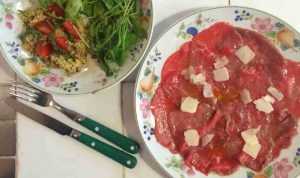 Carpaccio de bœuf au parmesan