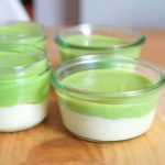 Verrine velouté de petits pois à la royale de raifort