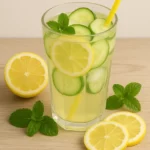 Recette Citronnade fraîche à la menthe et au concombre